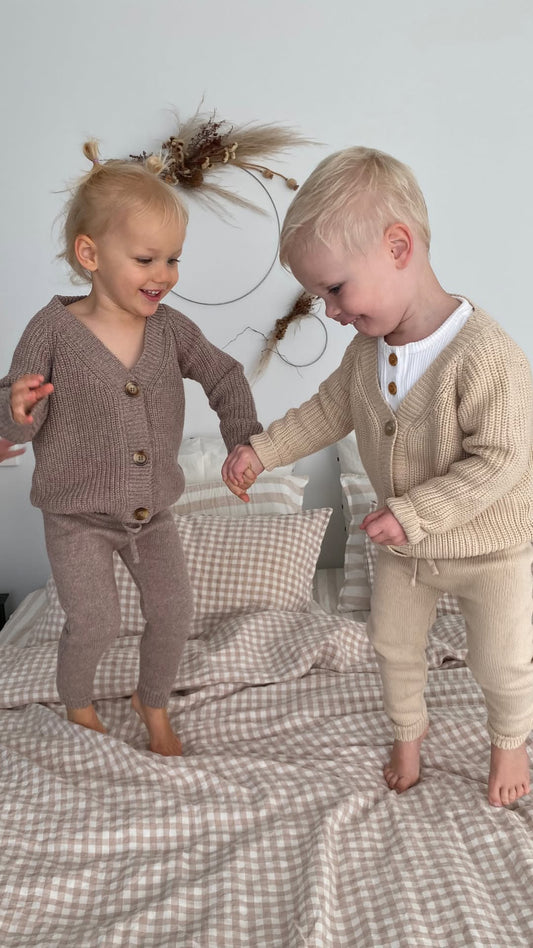 Knit Cardigan - Beige